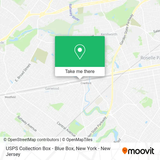 USPS Collection Box - Blue Box map