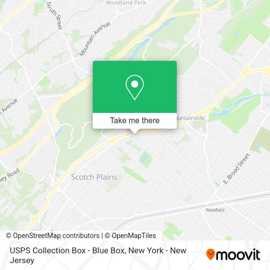 USPS Collection Box - Blue Box map
