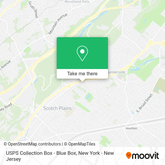 USPS Collection Box - Blue Box map