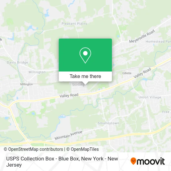 USPS Collection Box - Blue Box map