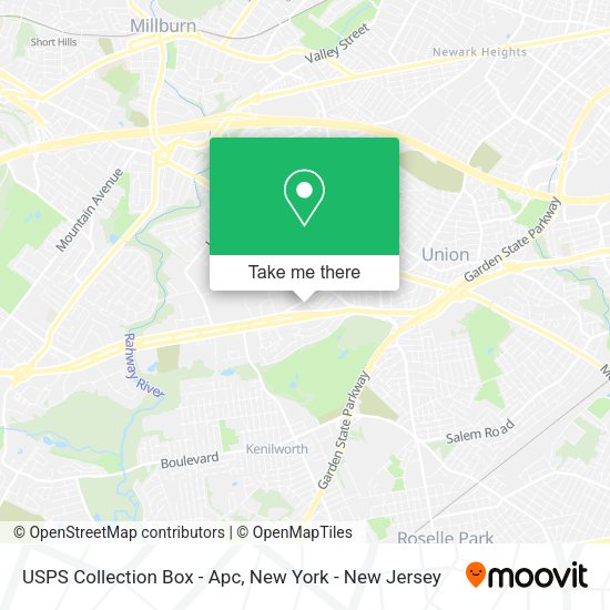 USPS Collection Box - Apc map