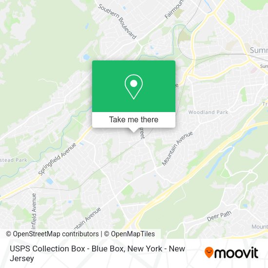 USPS Collection Box - Blue Box map