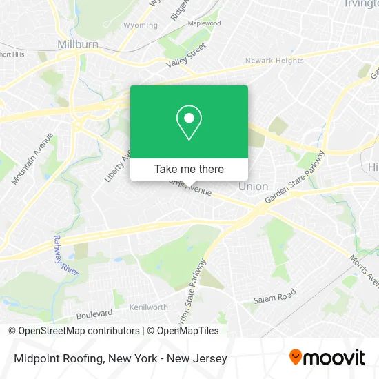 Midpoint Roofing map