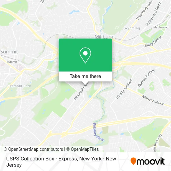 USPS Collection Box - Express map