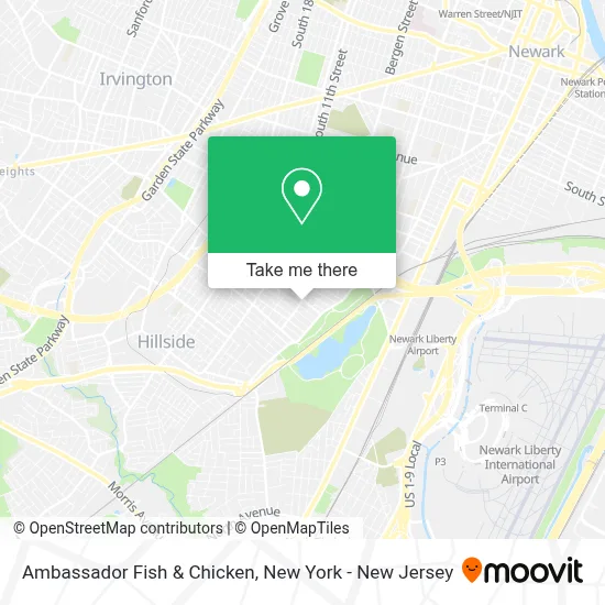 Ambassador Fish & Chicken map