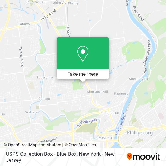 USPS Collection Box - Blue Box map