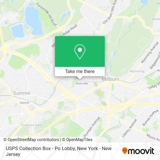 USPS Collection Box - Po Lobby map