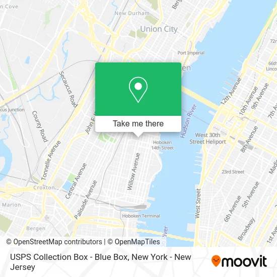 USPS Collection Box - Blue Box map