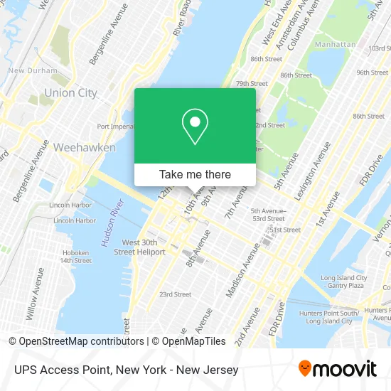 UPS Access Point map
