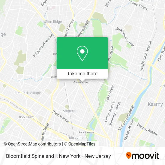 Mapa de Bloomfield Spine and I