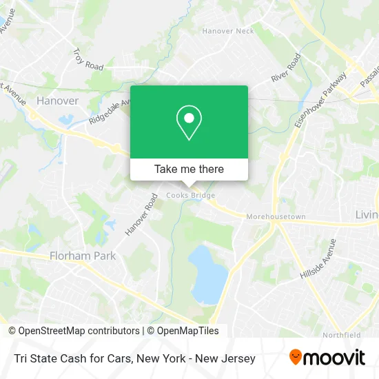 Tri State Cash for Cars map
