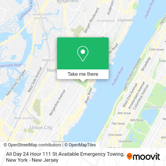 All Day 24 Hour 111 St Available Emergency Towing map
