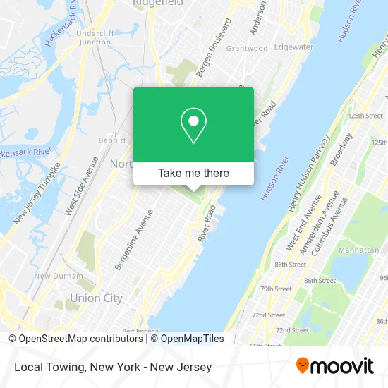 Local Towing map