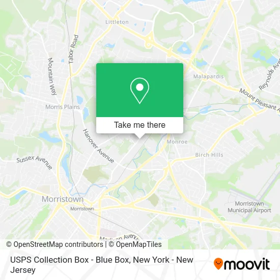 USPS Collection Box - Blue Box map