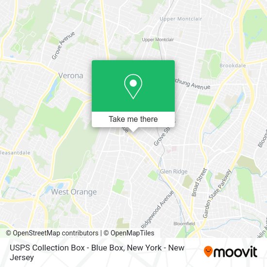 USPS Collection Box - Blue Box map