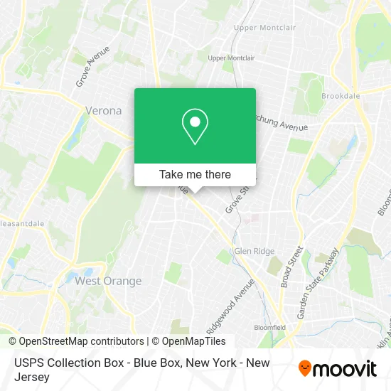 USPS Collection Box - Blue Box map