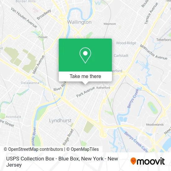 USPS Collection Box - Blue Box map