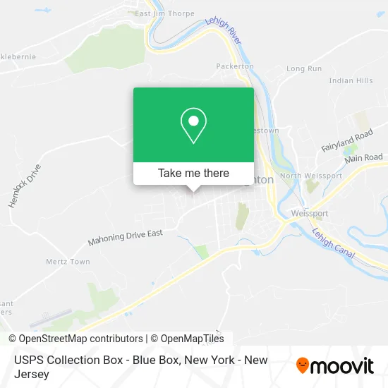 USPS Collection Box - Blue Box map