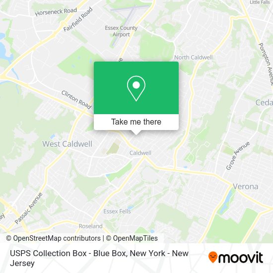 USPS Collection Box - Blue Box map