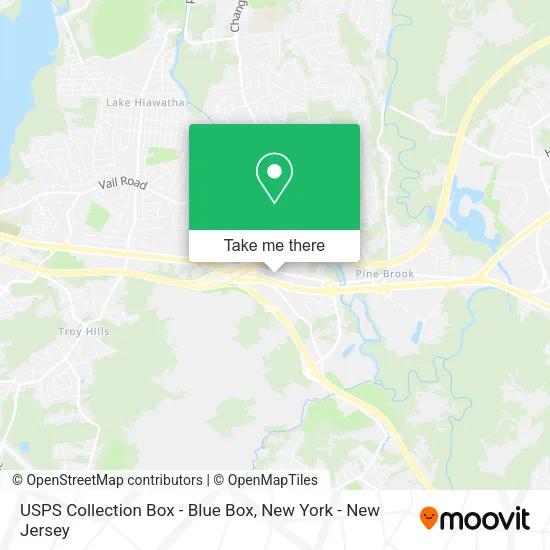 Mapa de USPS Collection Box - Blue Box