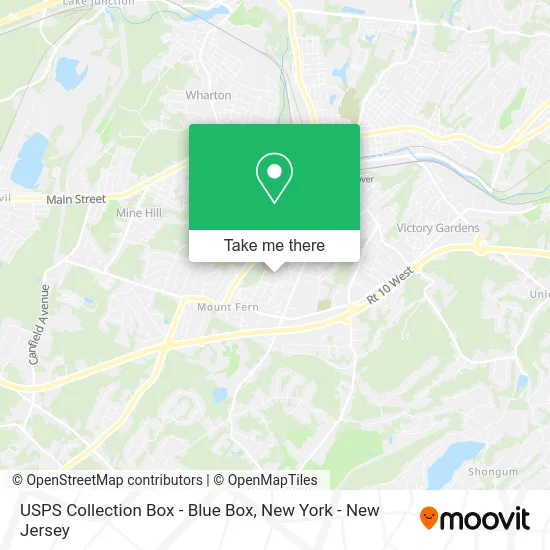 USPS Collection Box - Blue Box map