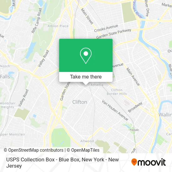 USPS Collection Box - Blue Box map