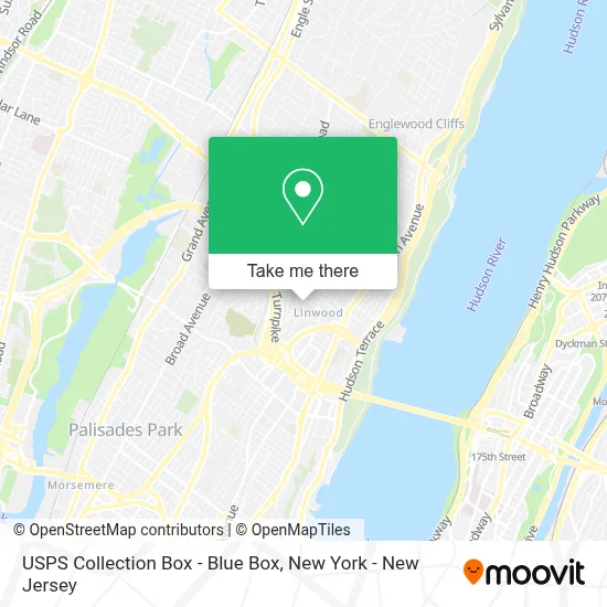 USPS Collection Box - Blue Box map