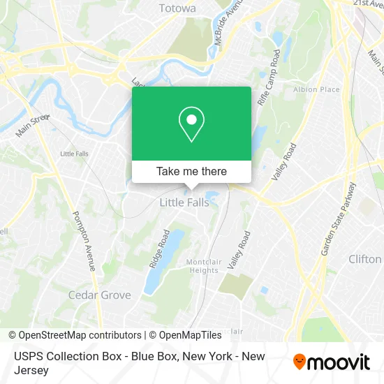 USPS Collection Box - Blue Box map