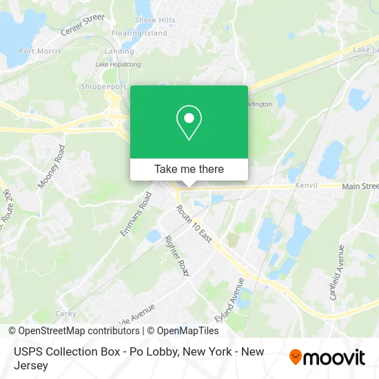 USPS Collection Box - Po Lobby map