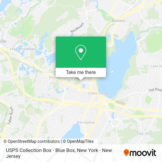 USPS Collection Box - Blue Box map