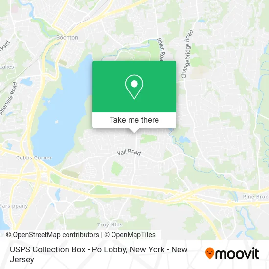 Mapa de USPS Collection Box - Po Lobby