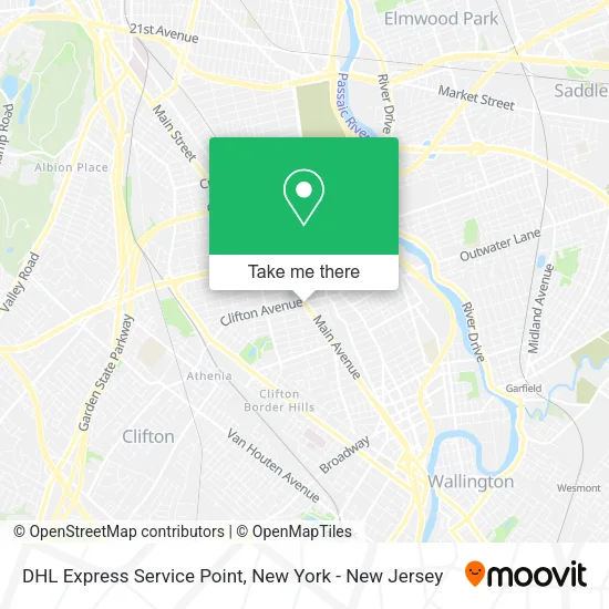 Mapa de DHL Express Service Point