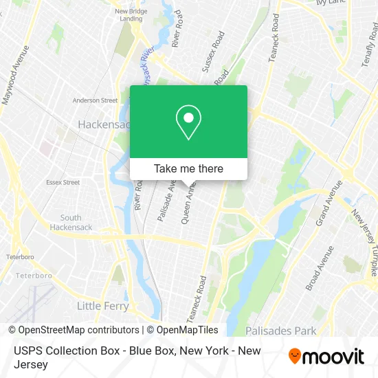 USPS Collection Box - Blue Box map