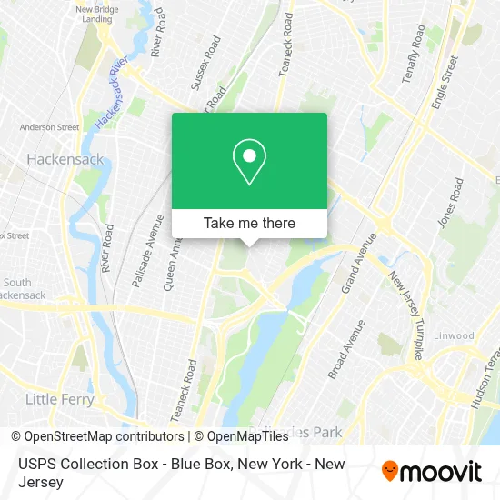 USPS Collection Box - Blue Box map