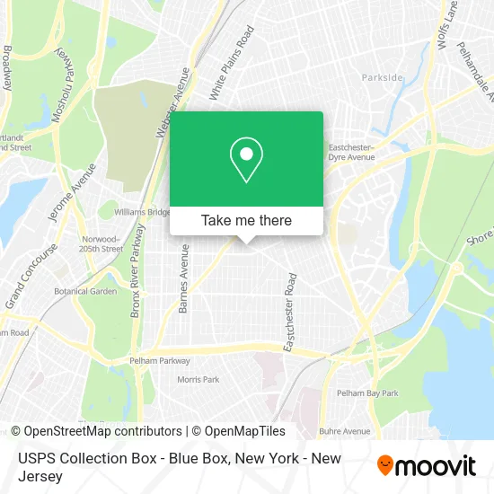 USPS Collection Box - Blue Box map