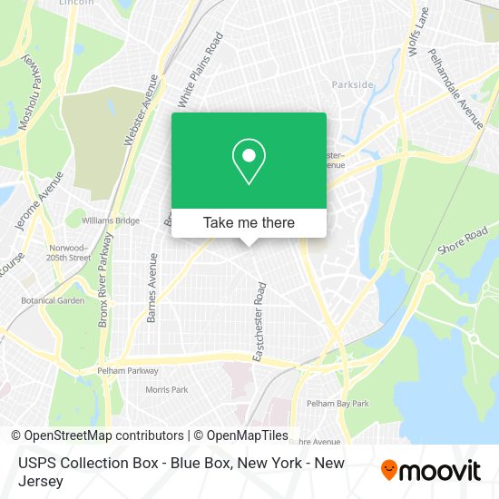 USPS Collection Box - Blue Box map