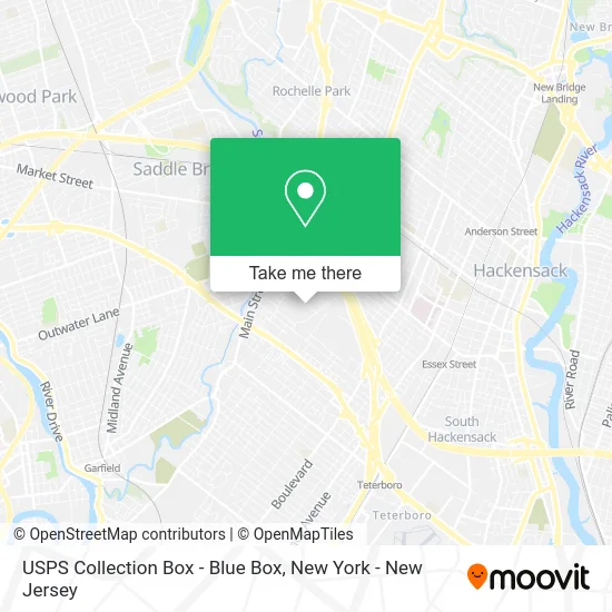 USPS Collection Box - Blue Box map