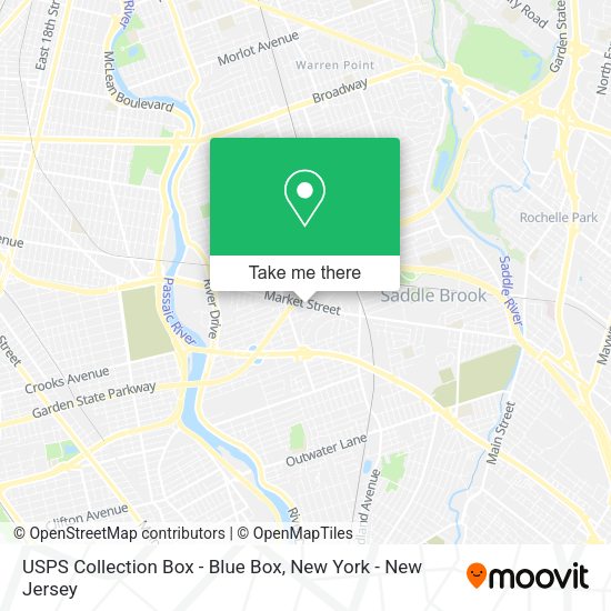 USPS Collection Box - Blue Box map