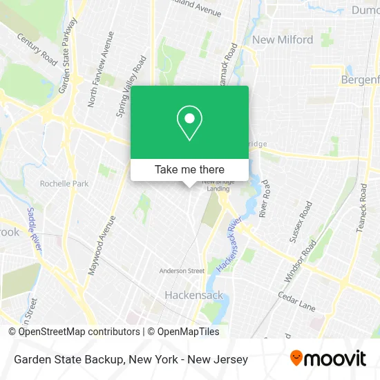 Garden State Backup map