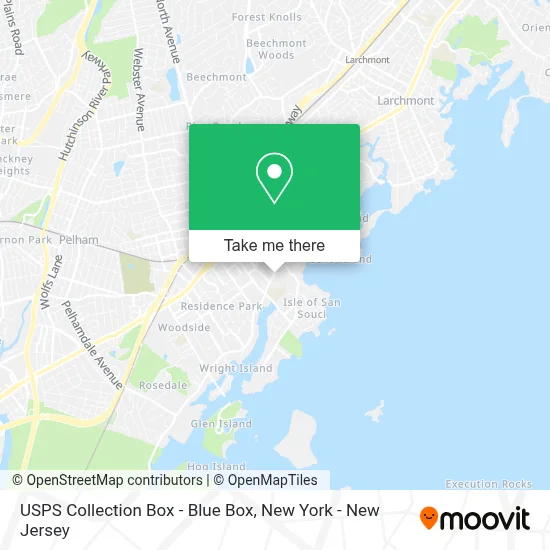 USPS Collection Box - Blue Box map