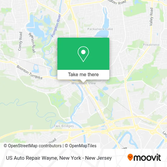 US Auto Repair Wayne map