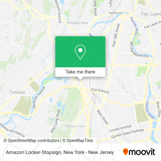 Amazon Locker-Stopsign map