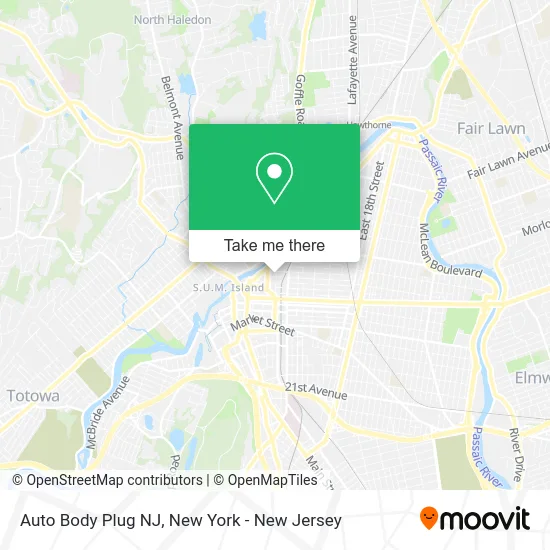 Auto Body Plug NJ map
