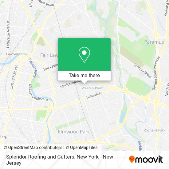 Splendor Roofing and Gutters map