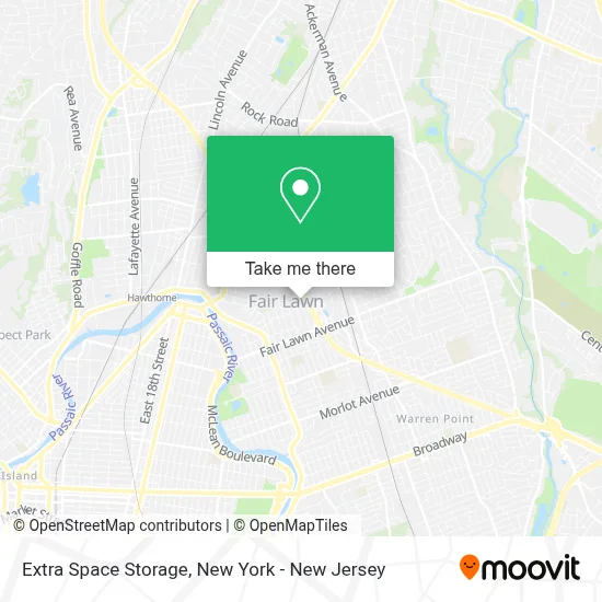 Extra Space Storage map