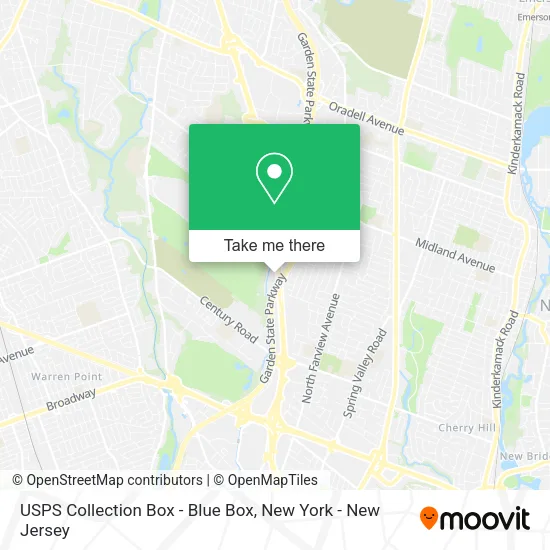 USPS Collection Box - Blue Box map