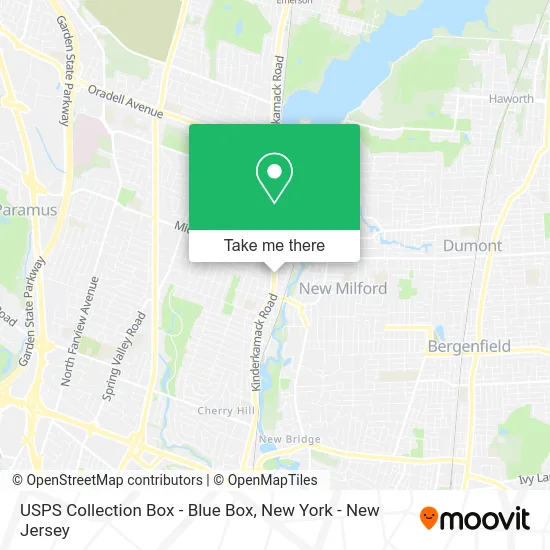 USPS Collection Box - Blue Box map