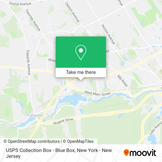 USPS Collection Box - Blue Box map