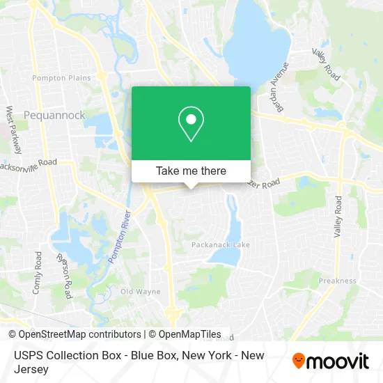 USPS Collection Box - Blue Box map
