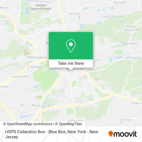 USPS Collection Box - Blue Box map